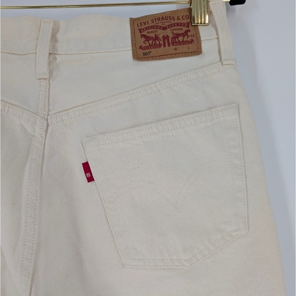 Levis 501 Original Butterfly High Rise Straight Leg Jeans Off White W27 L28 - Picture 8 of 14